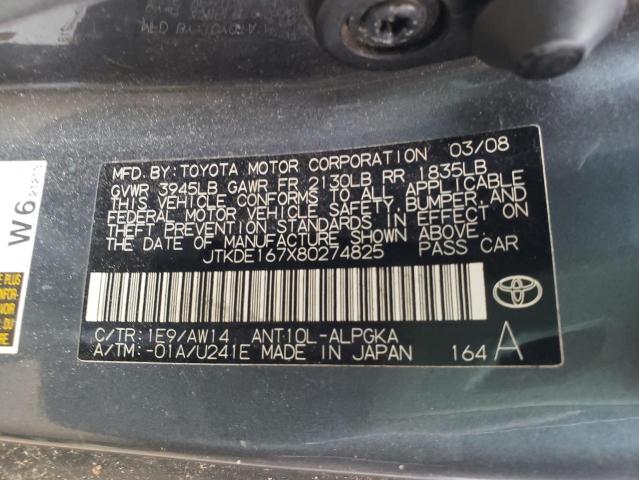 Photo 11 VIN: JTKDE167X80274825 - TOYOTA SCION 