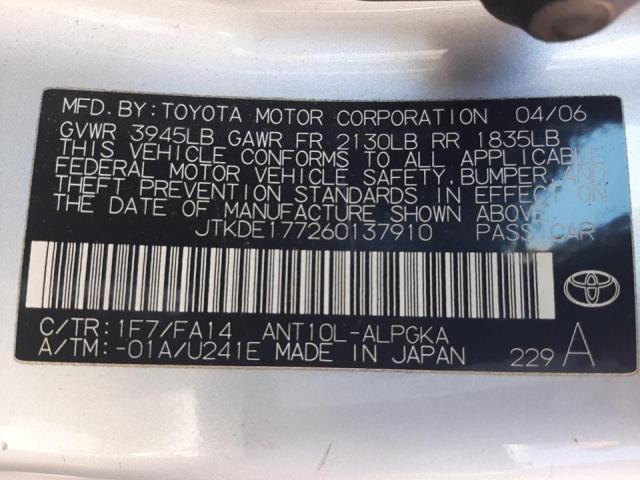 Photo 9 VIN: JTKDE177260137910 - TOYOTA SCION TC 