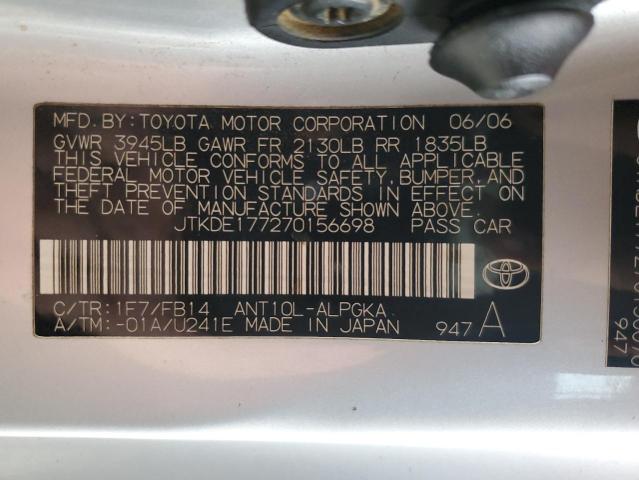 Photo 12 VIN: JTKDE177270156698 - TOYOTA SCION TC 