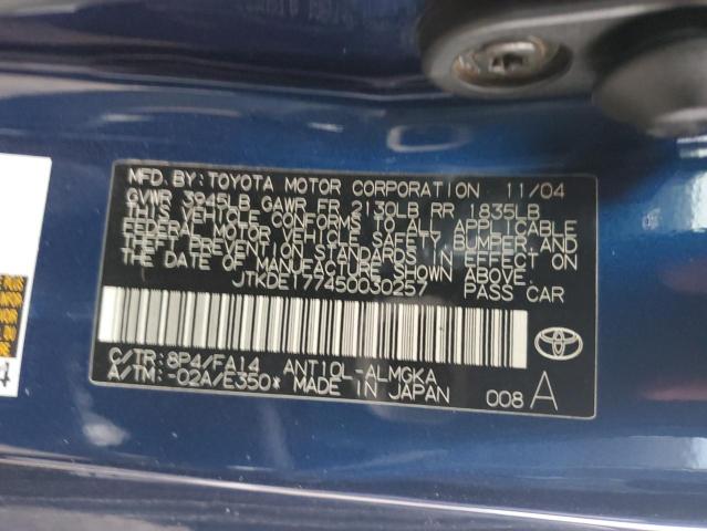 Photo 11 VIN: JTKDE177450030257 - TOYOTA SCION 