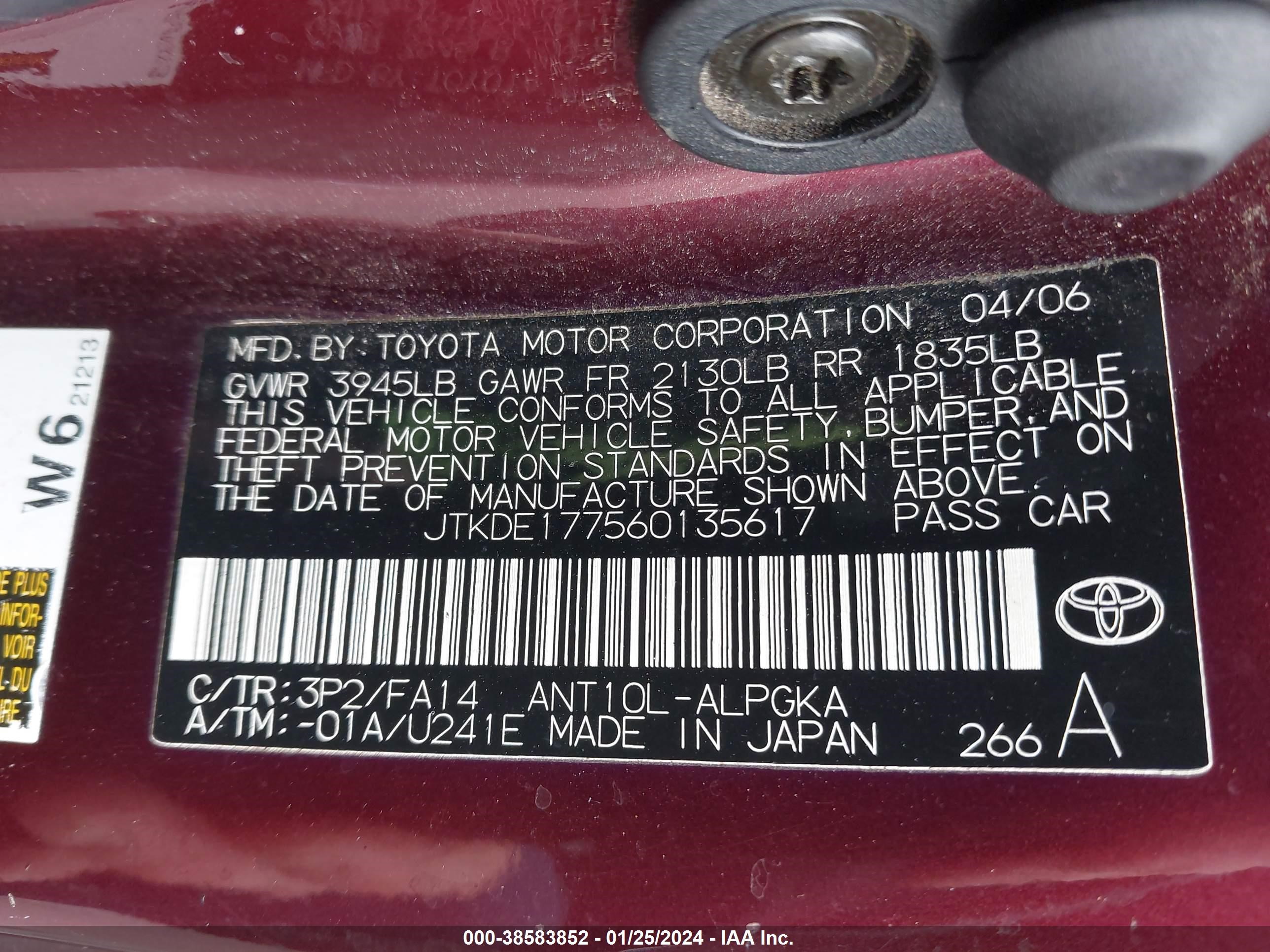 Photo 8 VIN: JTKDE177560135617 - SCION TC 