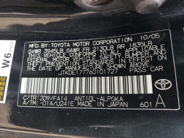 Photo 11 VIN: JTKDE177760101727 - TOYOTA SCION TC 