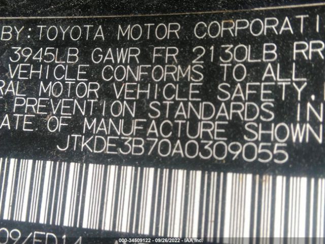 Photo 8 VIN: JTKDE3B70A0309055 - SCION TC 