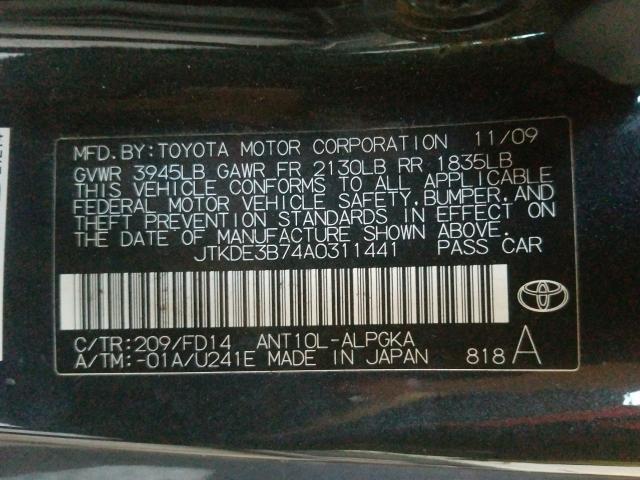 Photo 9 VIN: JTKDE3B74A0311441 - TOYOTA SCION TC 