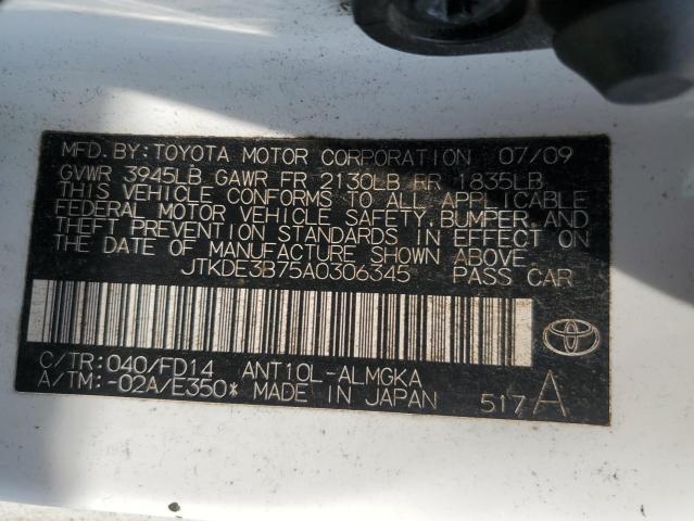 Photo 12 VIN: JTKDE3B75A0306345 - TOYOTA SCION TC 