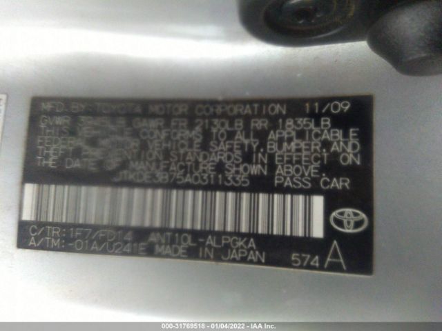 Photo 8 VIN: JTKDE3B75A0311335 - SCION TC 