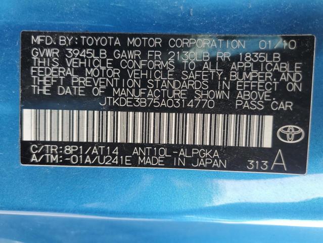 Photo 11 VIN: JTKDE3B75A0314770 - TOYOTA SCION TC 