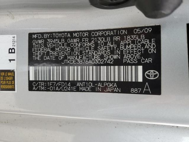 Photo 11 VIN: JTKDE3B76A0302742 - TOYOTA SCION TC 