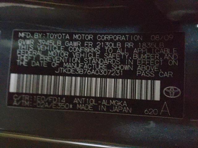 Photo 9 VIN: JTKDE3B76A0307231 - TOYOTA SCION TC 