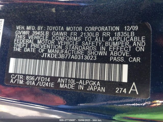 Photo 8 VIN: JTKDE3B77A0313023 - SCION TC 