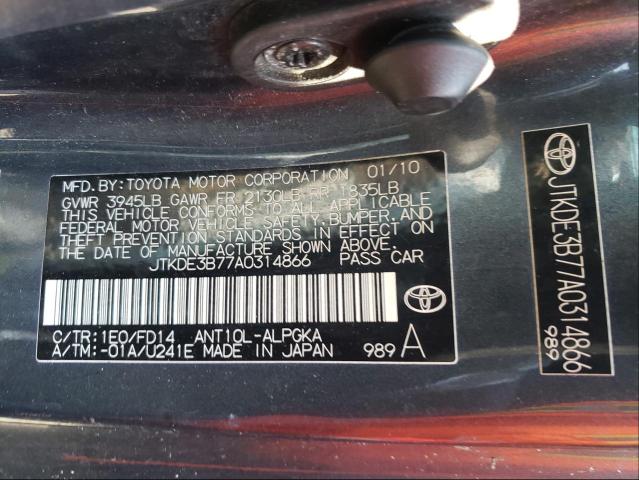 Photo 9 VIN: JTKDE3B77A0314866 - TOYOTA SCION TC 