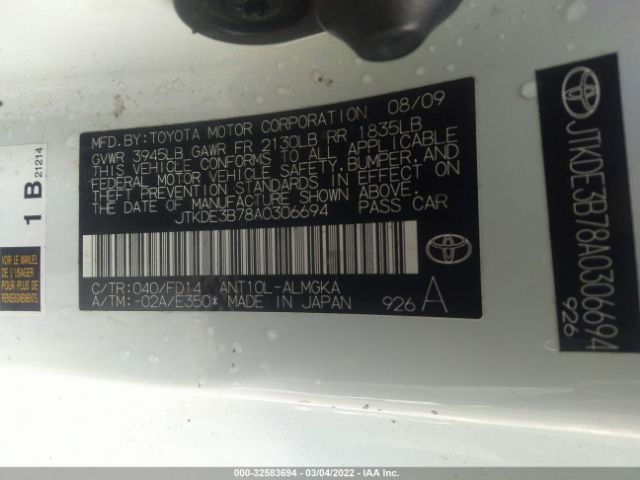 Photo 8 VIN: JTKDE3B78A0306694 - SCION TC 