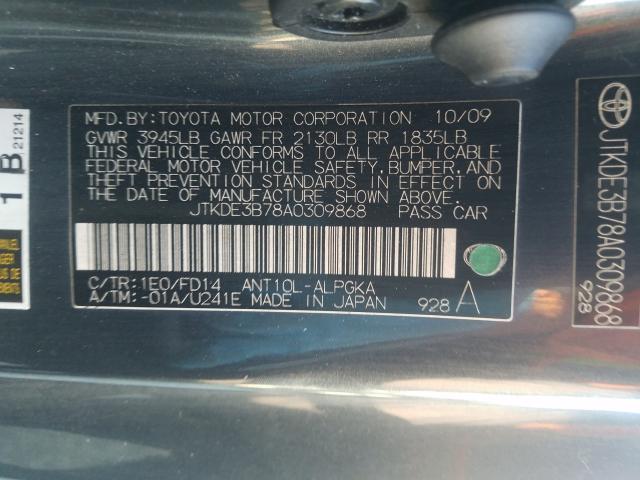 Photo 9 VIN: JTKDE3B78A0309868 - TOYOTA SCION TC 