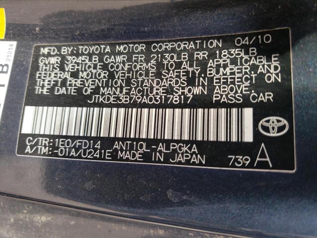 Photo 9 VIN: JTKDE3B79A0317817 - TOYOTA SCION TC 