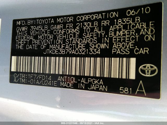 Photo 8 VIN: JTKDE3B79A0321334 - SCION TC 