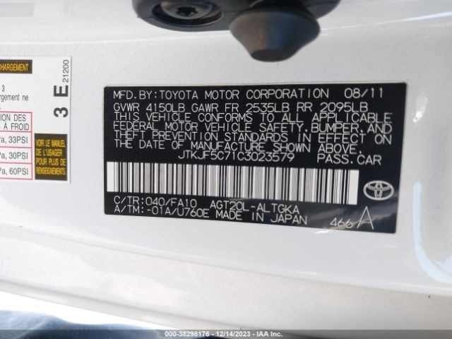 Photo 8 VIN: JTKJF5C71C3023579 - SCION TC 