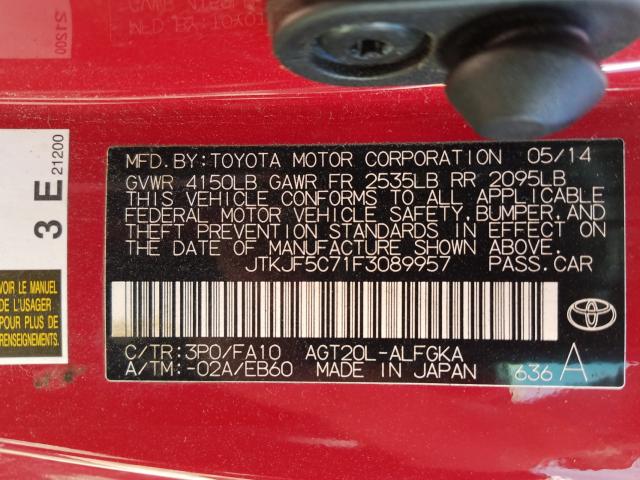 Photo 9 VIN: JTKJF5C71F3089957 - TOYOTA SCION TC 