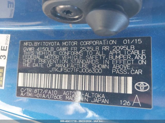 Photo 8 VIN: JTKJF5C71FJ006300 - TOYOTA SCION TC 