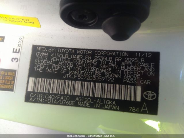 Photo 8 VIN: JTKJF5C72D3059122 - SCION TC 