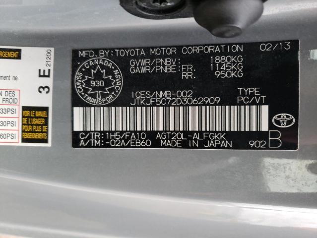 Photo 9 VIN: JTKJF5C72D3062909 - TOYOTA SCION TC 