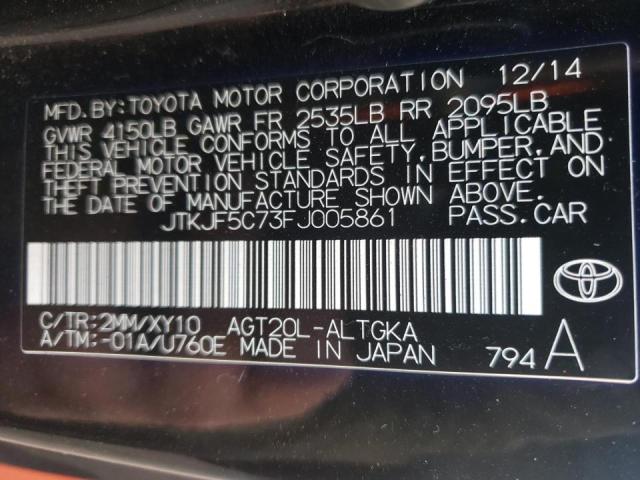 Photo 9 VIN: JTKJF5C73FJ005861 - TOYOTA SCION TC 