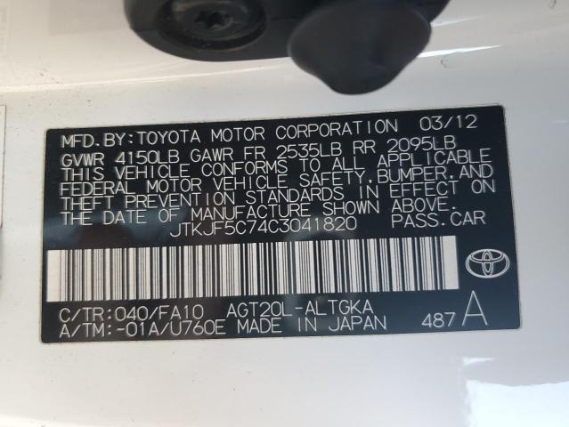 Photo 11 VIN: JTKJF5C74C3041820 - TOYOTA SCION TC 