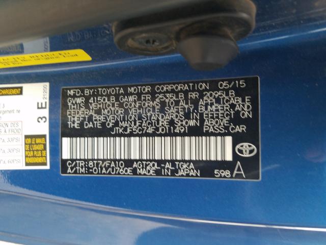 Photo 9 VIN: JTKJF5C74FJ011491 - TOYOTA SCION TC 