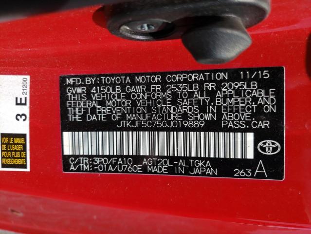 Photo 12 VIN: JTKJF5C75GJ019889 - TOYOTA SCION TC 