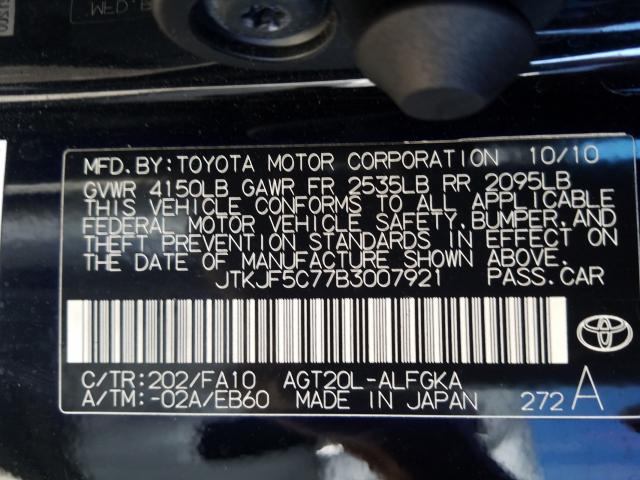 Photo 9 VIN: JTKJF5C77B3007921 - TOYOTA SCION TC 