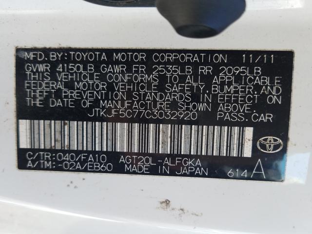 Photo 9 VIN: JTKJF5C77C3032920 - TOYOTA SCION TC 