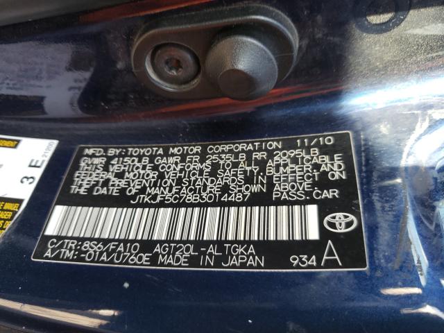 Photo 9 VIN: JTKJF5C78B3014487 - TOYOTA SCION TC 