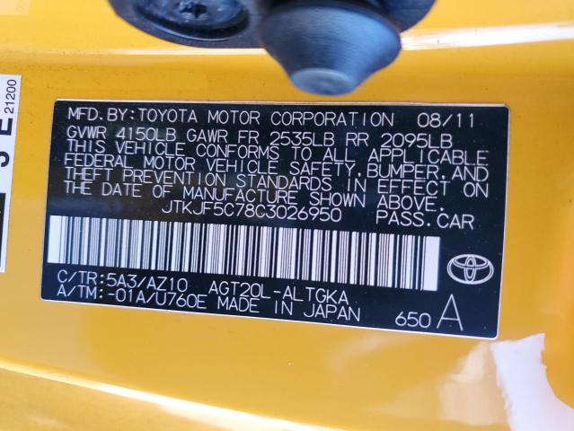 Photo 11 VIN: JTKJF5C78C3026950 - TOYOTA SCION 