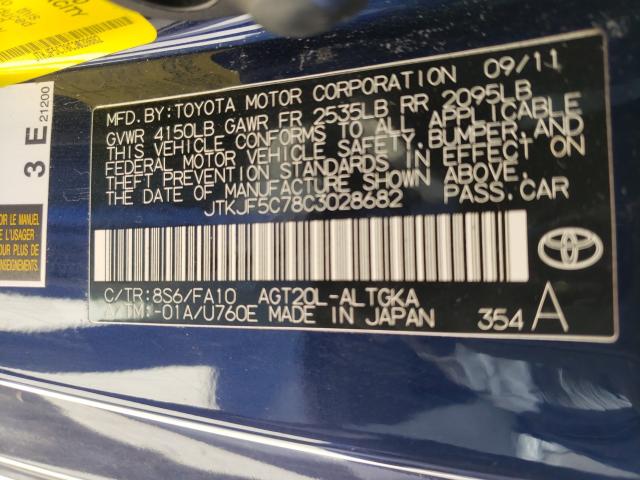 Photo 9 VIN: JTKJF5C78C3028682 - TOYOTA SCION TC 