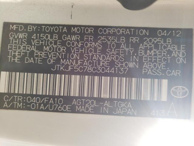 Photo 9 VIN: JTKJF5C78C3044137 - TOYOTA SCION TC 