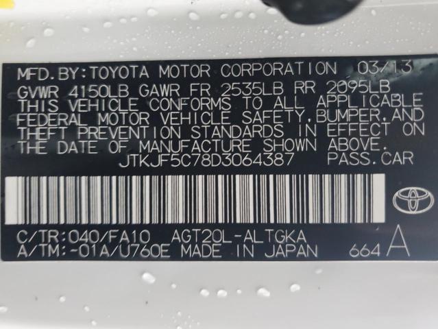 Photo 11 VIN: JTKJF5C78D3064387 - TOYOTA SCION TC 