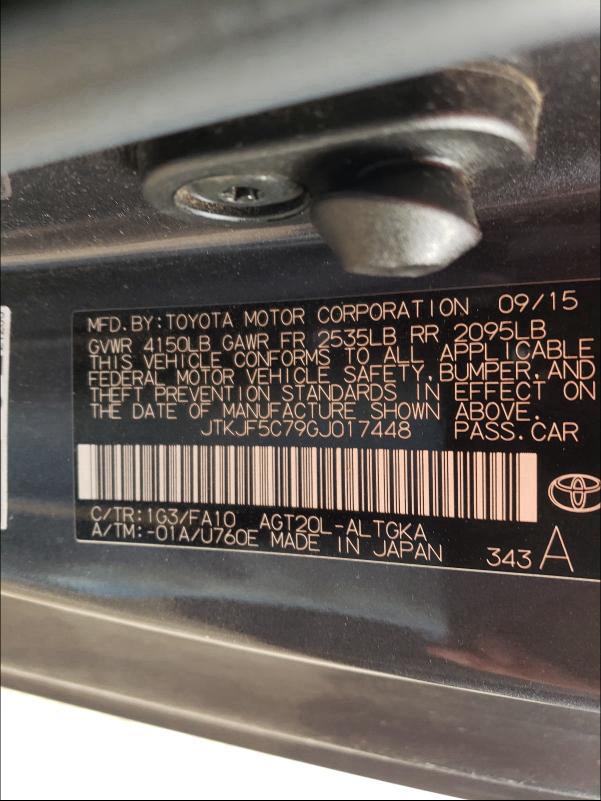 Photo 9 VIN: JTKJF5C79GJ017448 - TOYOTA SCION TC 