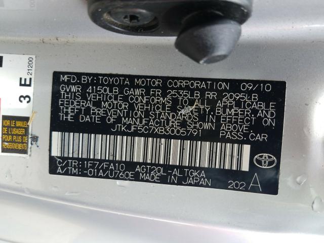 Photo 9 VIN: JTKJF5C7XB3005791 - TOYOTA SCION TC 