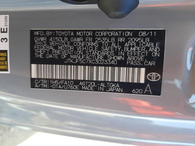 Photo 9 VIN: JTKJF5C7XC3023340 - TOYOTA SCION TC 