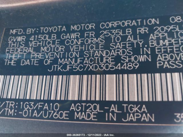 Photo 8 VIN: JTKJF5C7XD3054489 - SCION TC 