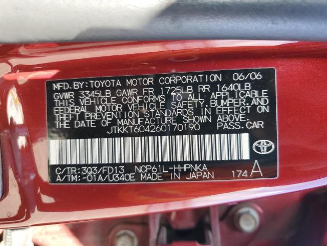 Photo 12 VIN: JTKKT604260170190 - TOYOTA SCION 