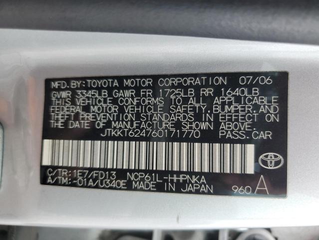 Photo 11 VIN: JTKKT624760171770 - TOYOTA SCION XA 