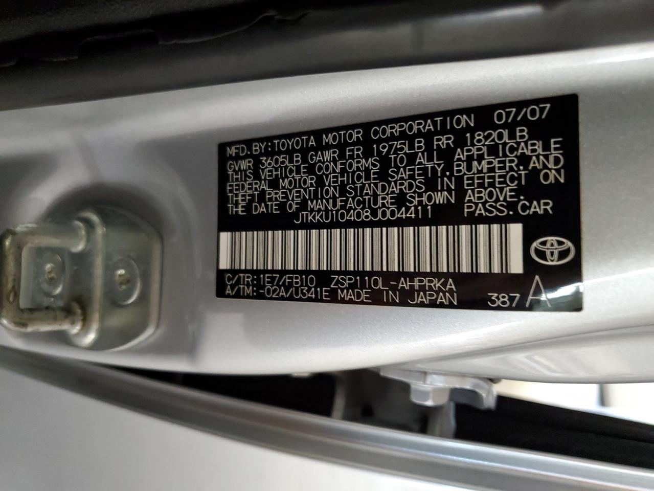 Photo 11 VIN: JTKKU10408J004411 - SCION XD 