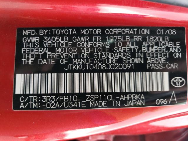 Photo 12 VIN: JTKKU10408J020091 - TOYOTA SCION XD 