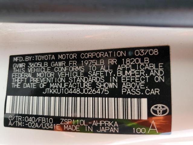 Photo 12 VIN: JTKKU10448J026475 - TOYOTA SCION XD 