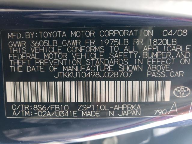 Photo 11 VIN: JTKKU10498J028707 - TOYOTA SCION XD 