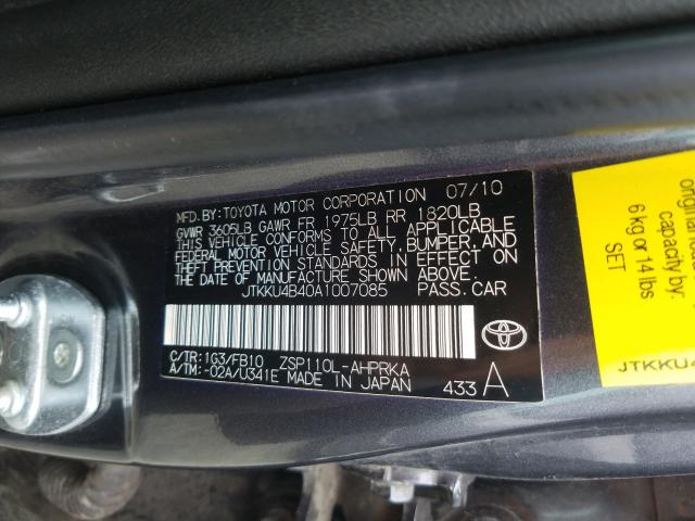 Photo 9 VIN: JTKKU4B40A1007085 - TOYOTA SCION XD 