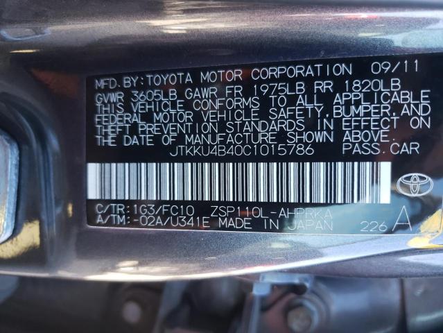 Photo 9 VIN: JTKKU4B40C1015786 - TOYOTA SCION XD 