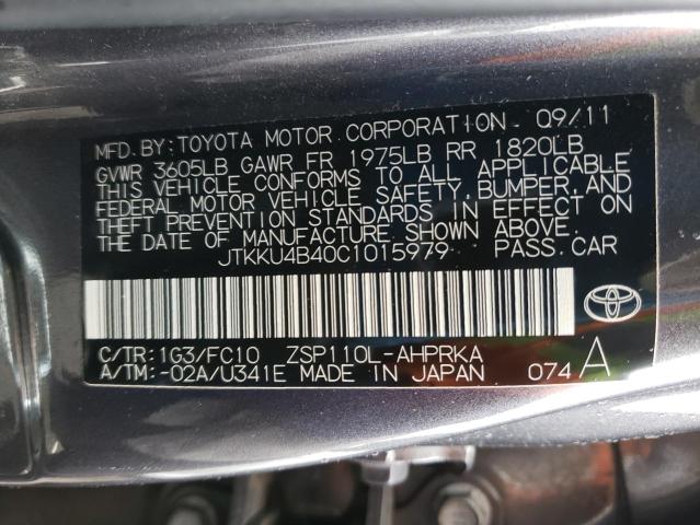 Photo 11 VIN: JTKKU4B40C1015979 - TOYOTA SCION XD 