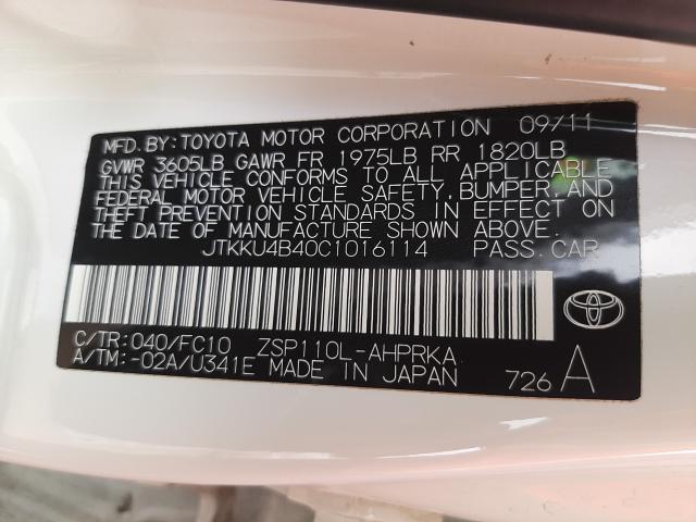 Photo 9 VIN: JTKKU4B40C1016114 - TOYOTA SCION XD 