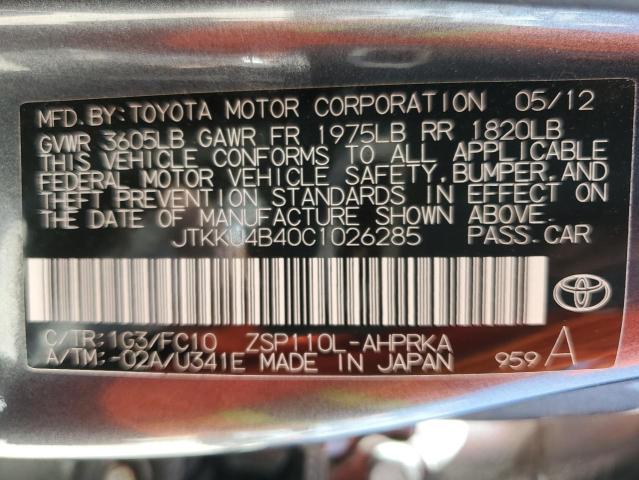 Photo 12 VIN: JTKKU4B40C1026285 - TOYOTA SCION XD 